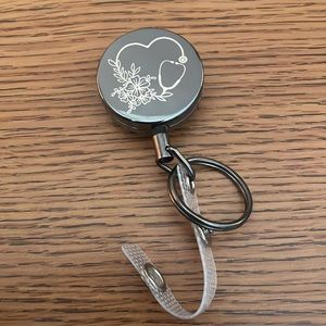 Laser Engraved Heavy Duty Metal Retractable Badge Reel